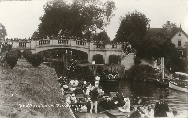 Boulter's Lock real photo post card