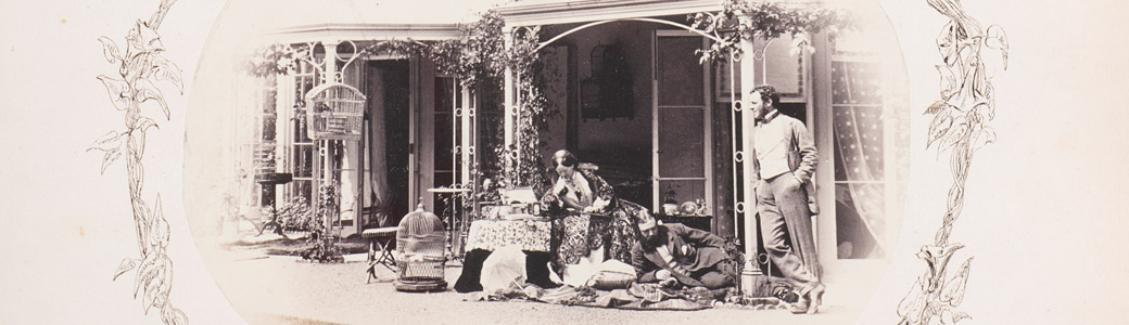 On the verandah at Ray Mead Cottage